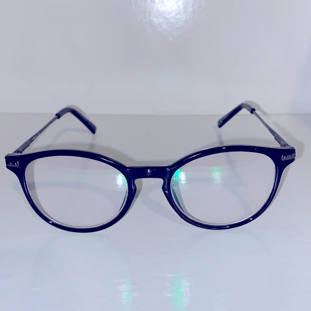 Foster Grant Black Round Glasses +1.25 Mckay
